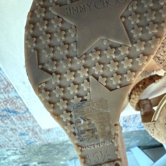 Jimmy Choo pela cork wedge sandal snake print - Picture 9 of 9